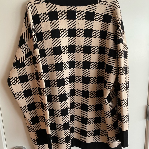 Sandro Checked Jisou Beige Cardigan - Picture 5 of 7